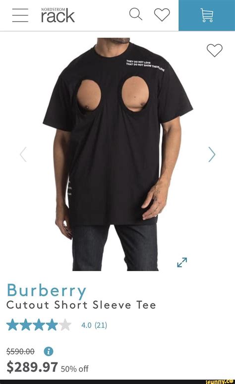 burberry cut out tee|Men’s Designer T.